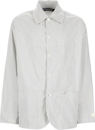 Jacquemus White Relaxed Stripes Overshirt