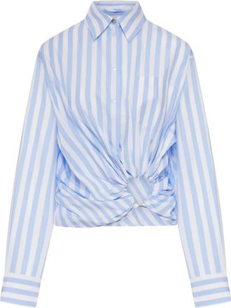 Sportmax Light Blue Striped Shirt