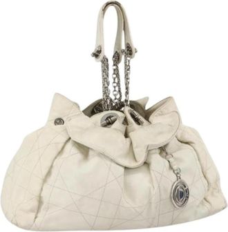 Dior Pre-owned Handbags, female, White, Size: ONE SIZE Pre-owned Vintage Shoulder Bag