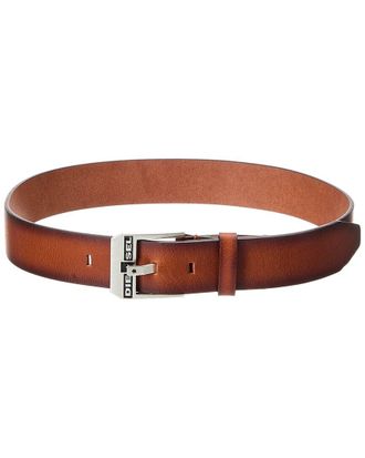 Diesel Logo Bluestar Leather Belt
