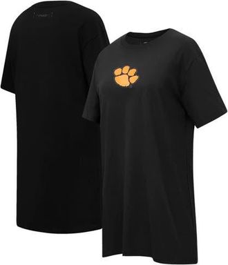Pro Standard Womens Pro Standard Black Clemson Tigers Tonal Neutral Mini T-Shirt Dress at Nordstrom, Size Xx-Large