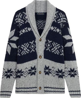 Brooks Brothers Donegal Jacquard Sjaalkraag Vest - Heren - Vesten - Veelkleurig - M - Wol - Truien & Vesten