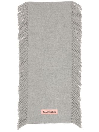 Acne Studios wool fringed-edge scarf - Grey