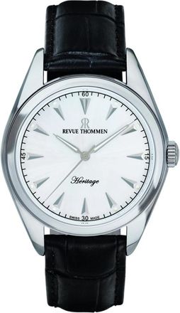 Revue Thommen Automatisch horloge met leren band - Heren - Horloges - Zwart - ONE Size - Leer - Accessoires