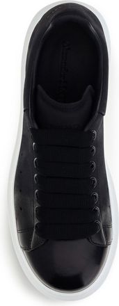 Alexander McQueen Mens Oversized Sneakers Indigo Leather Blue Trainers