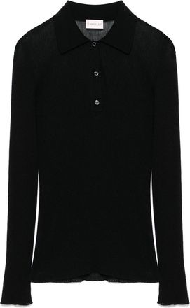 Moncler Long-Sleeve Polo Shirt - Womens - Cotton/Polyamide