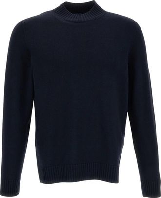 Drumohr Ronde hals gebreid - Heren - Ronde hals truien - Blauw - 2XL - Wol - Truien & Vesten