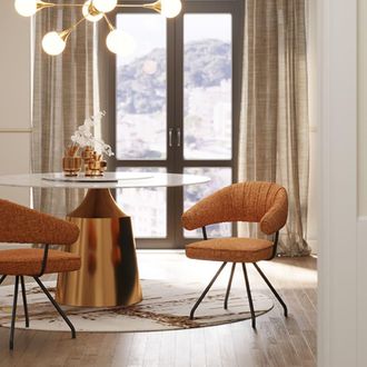 Kare Design Silla giratoria arabella naranja