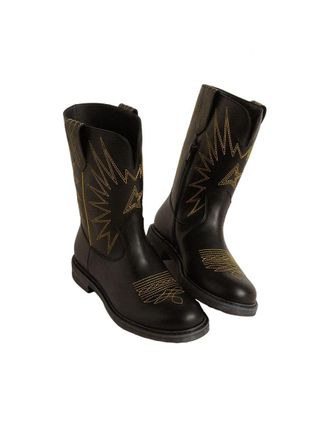 Golden Goose Wish Star Biker Boots - Black