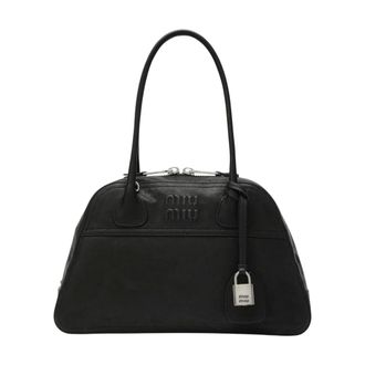 Miu Miu Vivant Tas - Dames - Tassen - Zwart - Maat: ONE Size Linnen