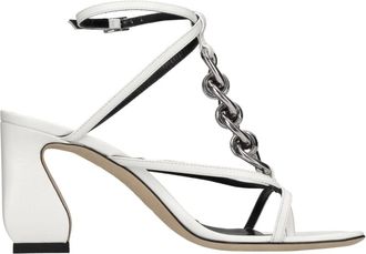 Sergio Rossi Schoenen, Dames, Wit, 37 EU, Leer, Sandalen Wit
