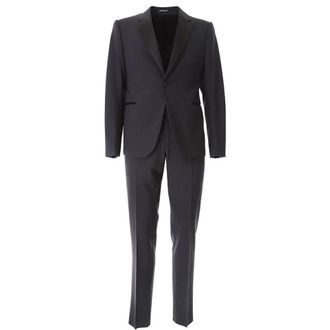 Emporio Armani Heren, Pakken, Blauw, Maat: 2XL Satijn