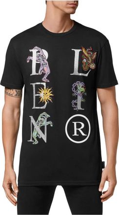 Philipp Plein T-shirt - Heren - T-shirts - Zwart - M - Katoen - Tops
