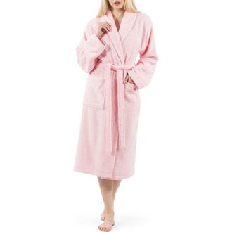 Linum Home Textiles Unisex Terry Cloth Bathrobe in Pink at Nordstrom Rack, Size Large/x-Large