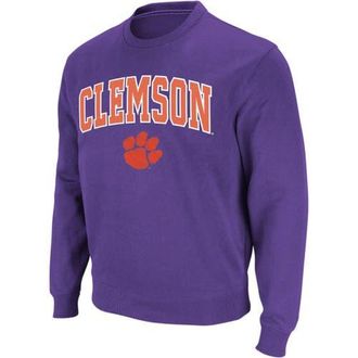 Colosseum Mens Colosseum Purple Clemson Tigers Arch & Logo Crew Neck Sweatshirt at Nordstrom, Size Small