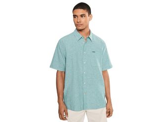 Barbour Nelson Short Sleeve Summer Fit Shirt Mens Long Sleeve Button Up Light Teal : 2XL, Cotton/Linen