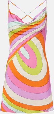Pucci Iride draped satin jersey minidress