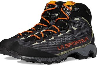 La Sportiva Aequilibrium Hike GTX Mens Hiking Boots Carbon/Papaya 2 : EU 41 (US Mens 8.5) D - Medium, Textile