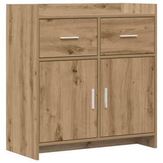 vidaXL Aparador Roble Artisan 75 X 36 X 80 Cm Madera De Ingenier&iacute;a Vidaxl