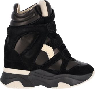 Isabel Marant Black Balskee Leather Suede Sneakers