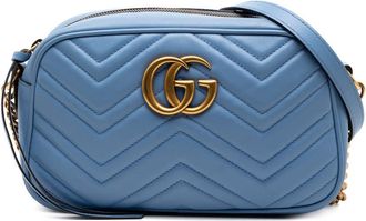Gucci Pre-owned Gucci Small GG Marmont Matelasse Leather Crossbody Ladies 447632 486628