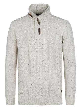 Petrol Industries Heren Ribgebreide Trui Hamilton - Wit