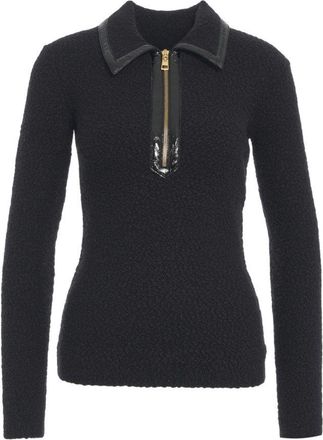 Elisabetta Franchi Knit Sweater With Polo Collar