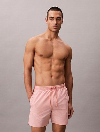 Calvin Klein Ba&ntilde;ador de largo medio con cord&oacute;n - Seesucker