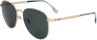 HUGO BOSS Mens 57 mm Gold Sunglasses