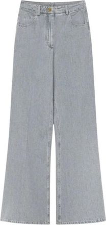 Forte_Forte Wijde Jeans - Dames - Loose Fit Jeans - Grijs - L - Katoen - Jeans
