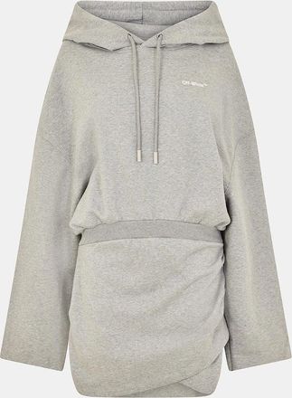 Off-white Womens Off Hoody Dress - Grey/Multi - Size: 10