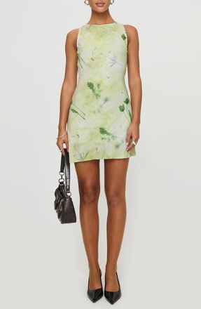 Princess Polly Floral Sleeveless Minidress in Green at Nordstrom, Size 2
