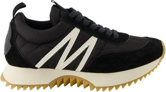 Moncler Zwarte Nylon Pacey Sneakers - Dames - Sneakers - Zwart - 38 EU - Nylon - Schoenen