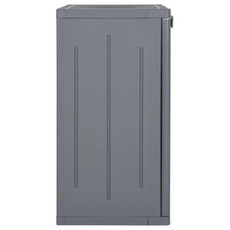 Berkfield Home Garden Storage Cabinet Grey 65x45x88 cm PP Rattan | Size: 65 x 45 x 88 cm