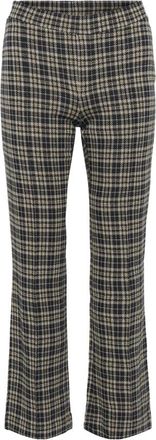 Part Two Geruite broek met Easy-Fit taille - Dames - Wijde Broeken - Blauw - S - Broeken