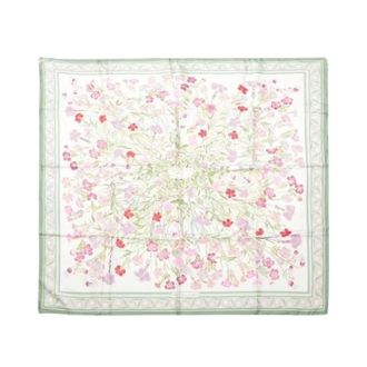 Herm&egrave;s Pre-owned Scarves, female, Green, Size: ONE SIZE Pre-owned Carre 90 Scarf
