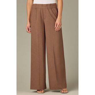 Wit & Wisdom Skyrise Side Seam Straight Leg Pants in Mocha at Nordstrom, Size X-Small P