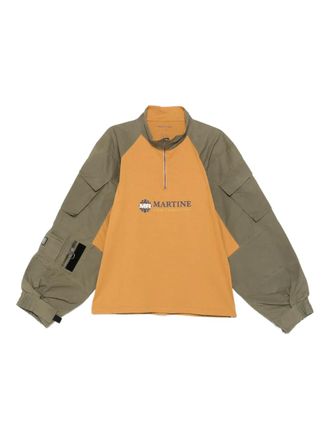 Martine Rose half-zip sweatshirt - men - Cotton - M - Brown