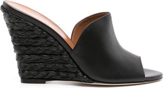 PARIS TEXAS Deia 100mm leather mules - women - Calf Leather/Calf Leather/Calf Leather - 36 - Black