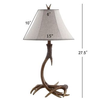 Jonathan Y Designs Antler 27.5 Rustic Resin LED Table Lamp