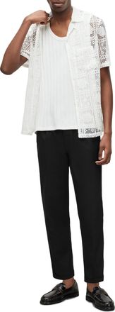 AllSaints Cotton Tallis Cropped Slim Trousers, Size: 28