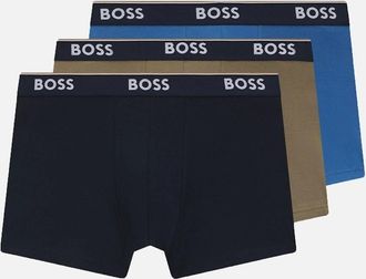 HUGO BOSS Mens Boss Accessories 3P TRUNK BOXER NAVY/BLUE/KHAKI - Black - Size: 32/34