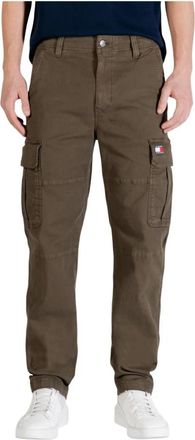 Tommy Jeans Tapered Cargo Pant - Heren - Straight fit broeken - Groen - W30 L32 - Katoen - Broeken