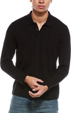 Vince Variegated Waffle Polo Shirt