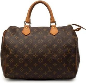 Louis Vuitton Pre-owned Speedy 30 - Dames - Vintage Handtas - Bruin - ONE Size - Leer - Vintage