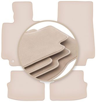 OEM Alfombrillas Premium Beige Para: Mercedes C W205 Cabrio, Coup&eacute; 2015