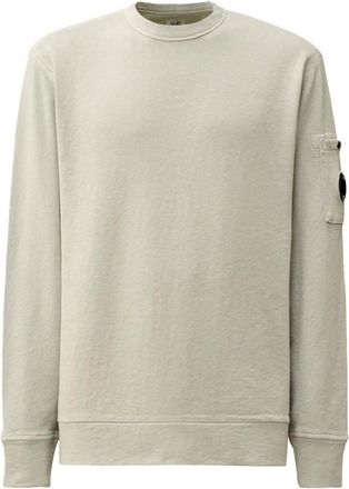 C.P. Company C.P. Company, Sweatshirts, male, Gray, L, Grey Crewneck Sweatshirt Lens Detail