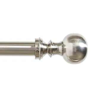 Ballard Designs Set of 2 Classic Ball Drapery Finials - Polished Nickel, 1.25 - Ballard Designs
