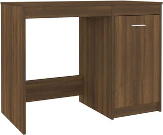 vidaXL Vidaxl - Escritorio de madera contrachapada marrón roble 100x50x76 cm
