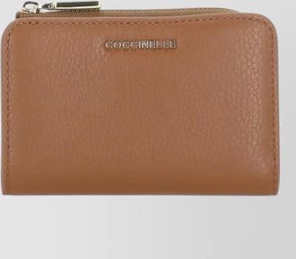 Coccinelle leather wallet textured finish compact design